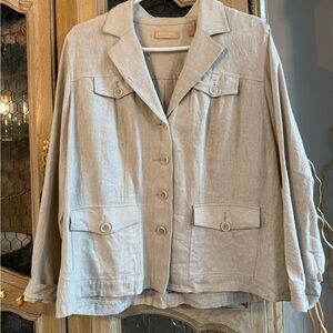 Linen Kate Hill Button-Up Jacket